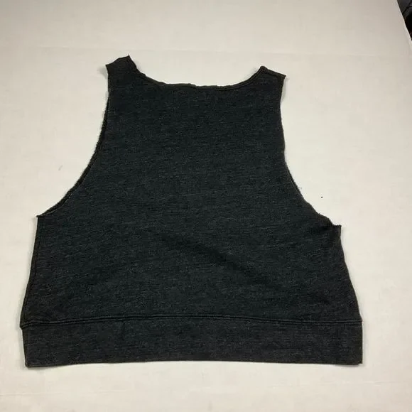 Spiritual Gangster Womens Cropped Tank Top Gray Sleeveless Workout Casual MEDIUM - Picture 6 of 10